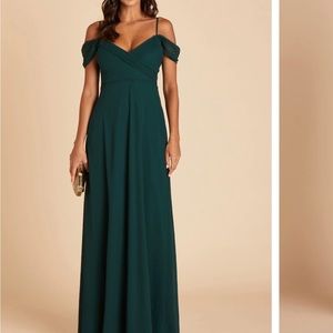 Birdy grey bridesmaids dress. Spence convertible in emerald